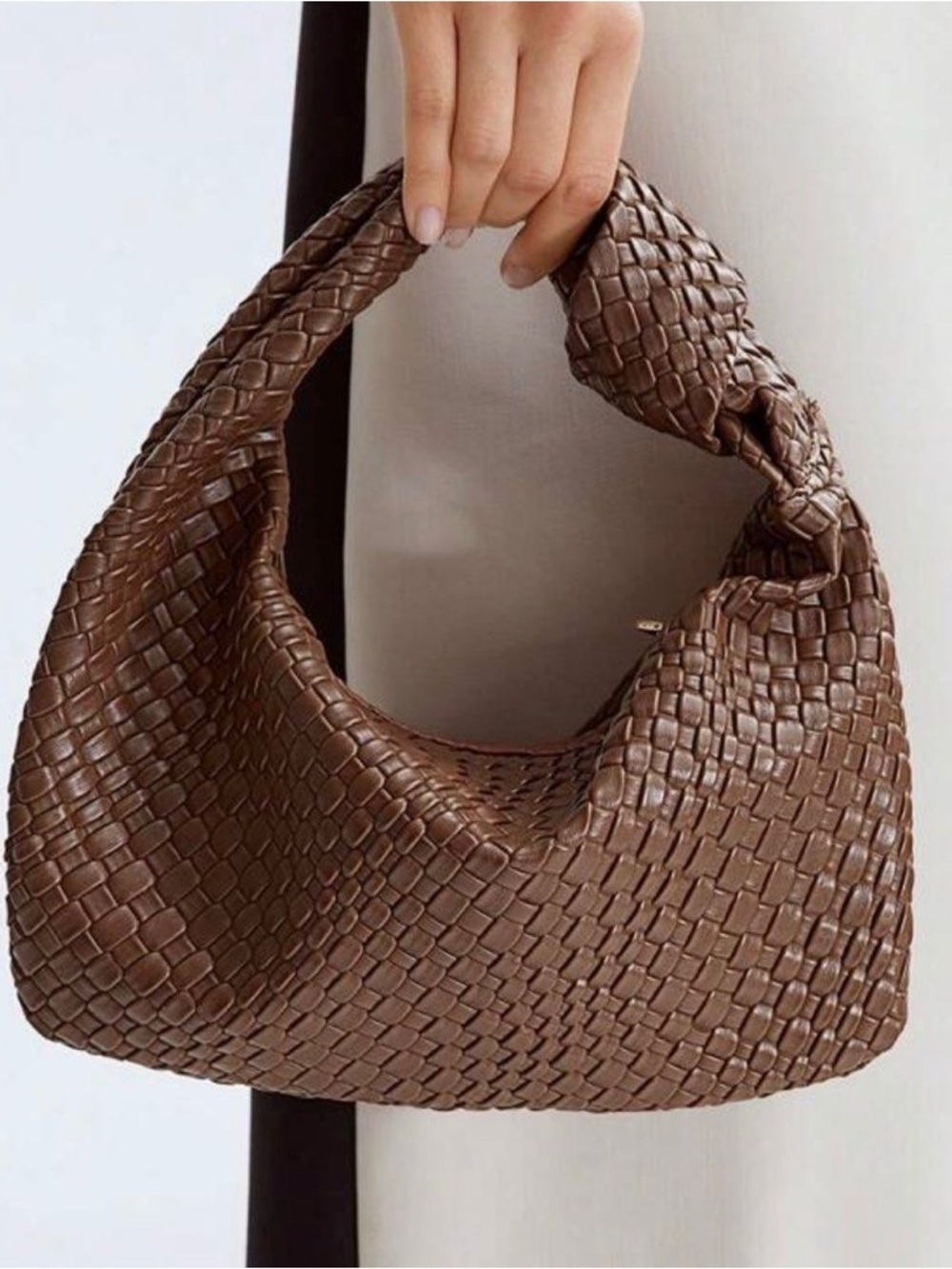 MOTF Woven Brown Hobo Bag Handbag